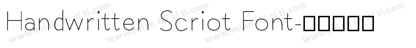 Handwritten Scriot Font字体转换